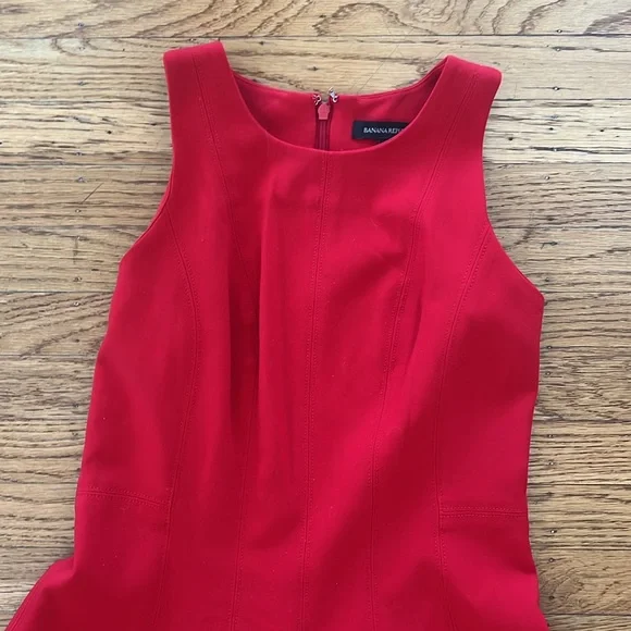 Banana Republic Red Fit & Flare Dress 🔥 - Picture 3 of 4
